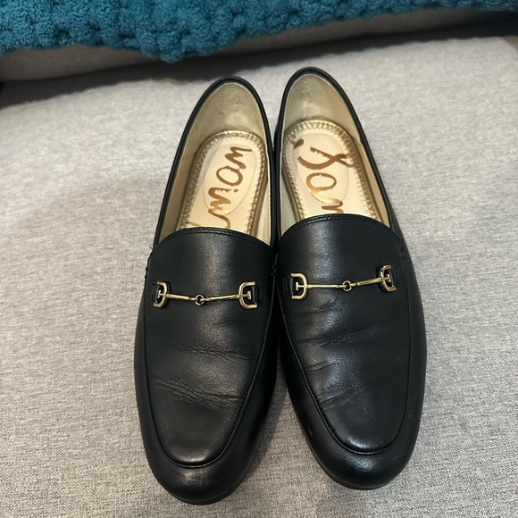 Sam Edelman Loraine Bit Loafer Black with Gold Detail - Picture 2 of 3